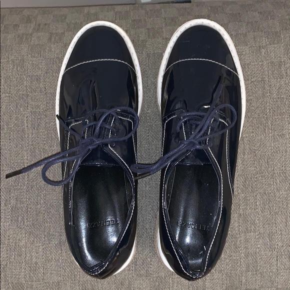 Navy patent leather platform loafers - Picture 2 of 7